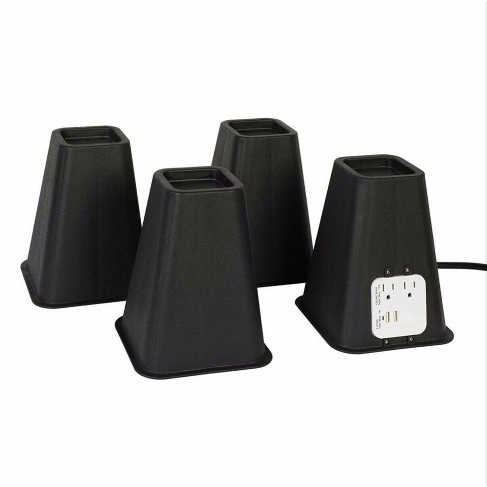 Richards Set of 4 Bed Risers with 2 USB ports